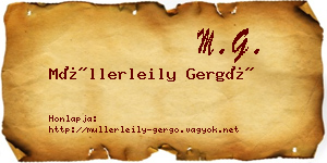 Müllerleily Gergő névjegykártya